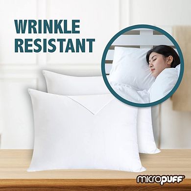 Micropuff Breathable Hypoallergenic Microfiber Pillow Cases (4 Pack)