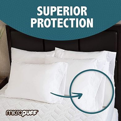 Micropuff Breathable Hypoallergenic Microfiber Pillow Cases (4 Pack)