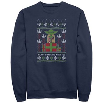 Big & Tall Star Wars Yoda Christmas Sweater Graphic Tee
