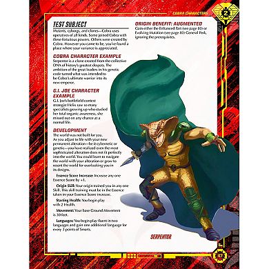 Renegade Game Studio G.I. JOE Roleplaying Game Cobra Codex Hardcover RPG Sourcebook