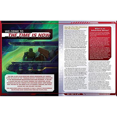 Renegade Game Studio Transformers Roleplaying Game: The Time is Now Adventure Book - Hardcover RPG