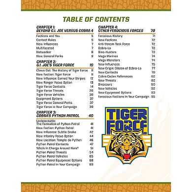 Renegade Game Studio G.I. JOE Roleplaying Game Ferocious Fighters: Factions in Action Vol. 1 Sourcebook