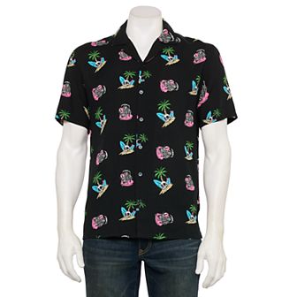 Men's Retrofit Camp Collar Button-Down Shirt