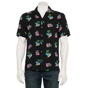 Men's Retrofit Camp Collar Button-Down Shirt