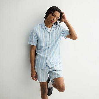 Men's Retrofit Camp Collar Button-Down Shirt