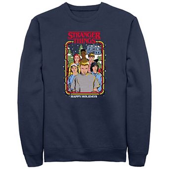 Men's Stranger Things Happy Holidays Card Graphic Fleece