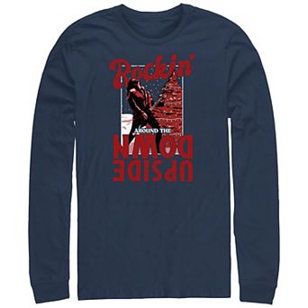 Men's Stranger Things Rockin' Around The Upside Down Long Sleeve Graphic Tee