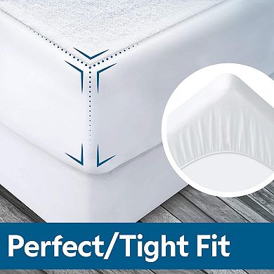 Guardmax Waterproof Fitted Cotton Terry Mattress Protector