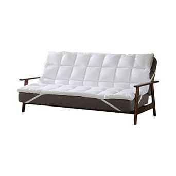 Circles Home Futton Mattress Topper With Plush Down Alternative Fill - 100% Cotton