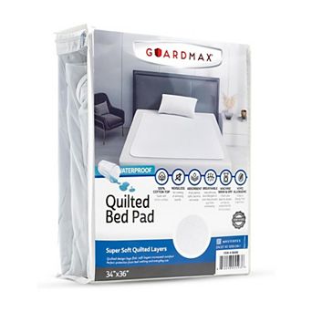 Guardmax Waterproof Incontinence Quilted Bed Pad - Washable & Absorbent