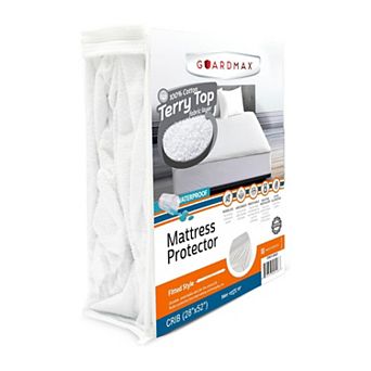 Guardmax Waterproof Fitted Cotton Terry Mattress Protector