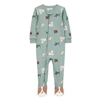 Baby Boy Carter's Dog Print One-Piece Footie Pajamas