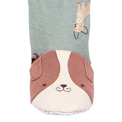 Baby Boy Carter's Dog Print One-Piece Footie Pajamas