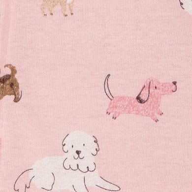 Baby Girl Carter's One-Piece Cotton Puppy Footie Pajamas