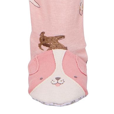Baby Girl Carter's One-Piece Cotton Puppy Footie Pajamas