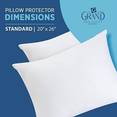 The Grand Poly-cotton Zippered Pillow Protector 4 Pack