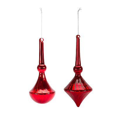 Melrose 6-pc. Red Finial Drop Christmas Ornament Set