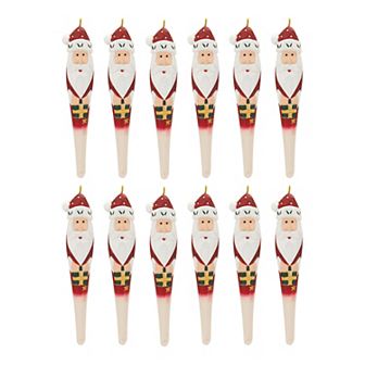Melrose 12 pc Santa Drop Christmas Ornament Set