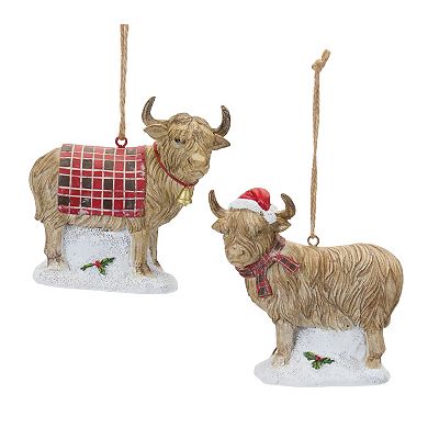 Melrose 6-pc. Highland Cow Christmas Ornament Set