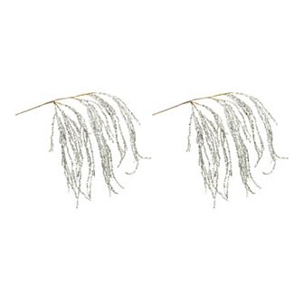 Melrose 2 pc Hanging Tinsel Branch Set