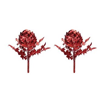 Melrose 2 pc Metallic Artichoke Stem Set
