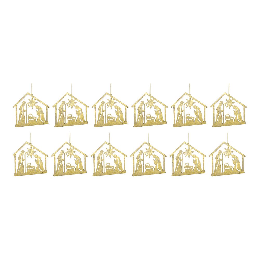 Melrose International Ornate Metal Merry Christmas Sign (Set of 2) main image 0