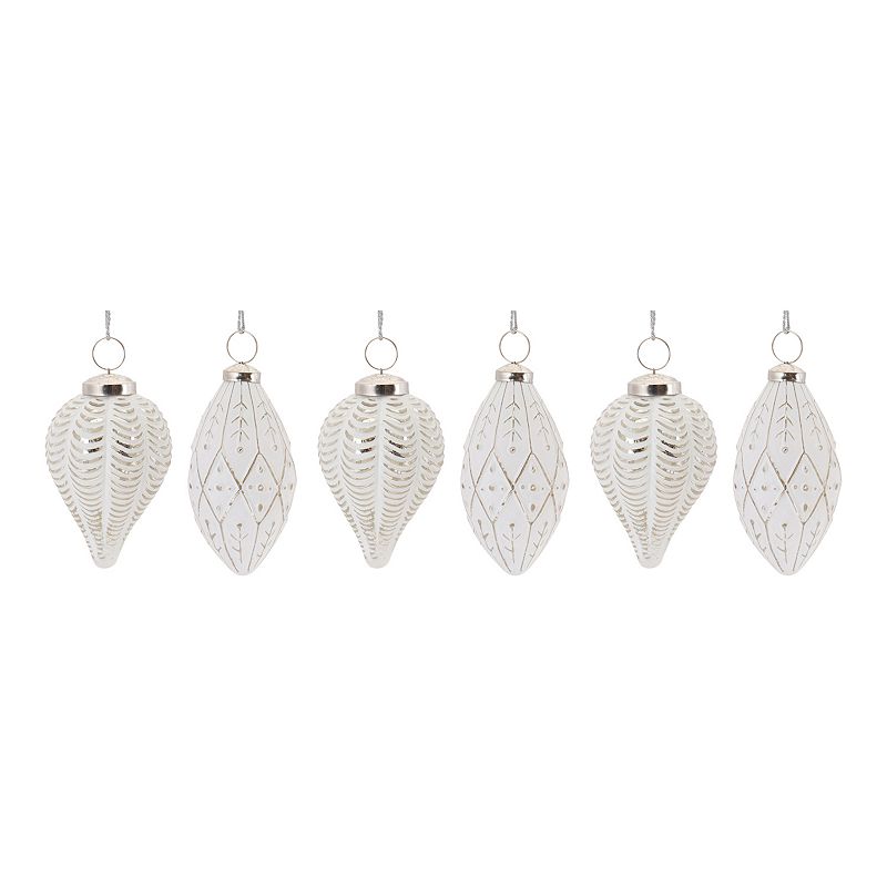 UPC 746427868730 product image for Melrose 6-pc. Frosted Glass Onion Christmas Ornament Set, White | upcitemdb.com