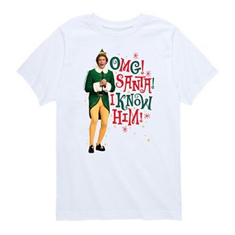 Boys 8-20 Elf OMG Santa I Know Him Graphic Tee