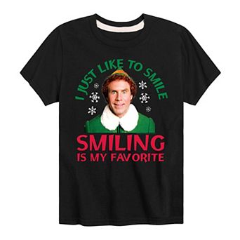 Boys 8-20 Elf I Just Like To Smile Graphic Tee