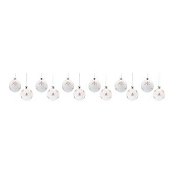 Melrose 12 pc Frosted Ball Christmas Ornament Set
