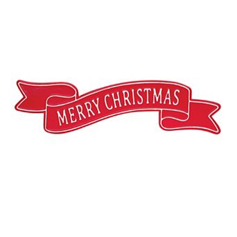 Melrose Metal Merry Christmas Banner Wall Sign