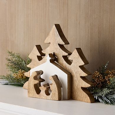 Melrose Nesting Wood Nativity Display