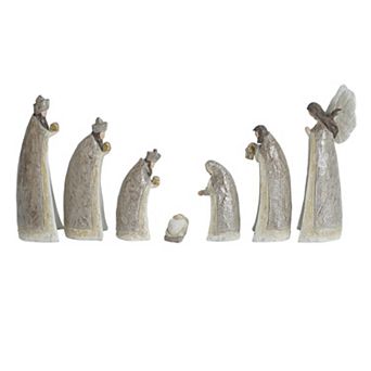 Melrose 7 pc Nesting Mini Nativity Figures Table Decor Set