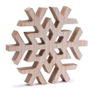 Melrose 2-pc. Natural Wood Snowflake Wall Decor Set