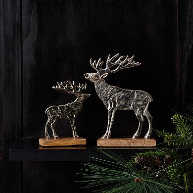 Melrose 2-pc. Metal Deer Side Silhouette Table Decor Set