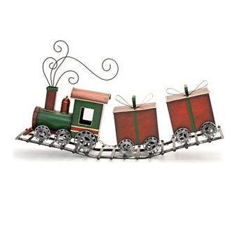 Melrose Metal Holiday Train with Presents Table Decor