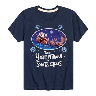 Boys 8-20 Year Without A Santa Claus Snowflakes Graphic Tee