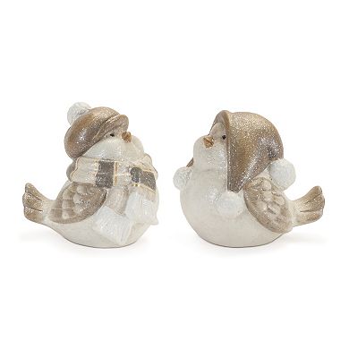 Melrose Glittered Winter Bird 4-pc. Figurine Set