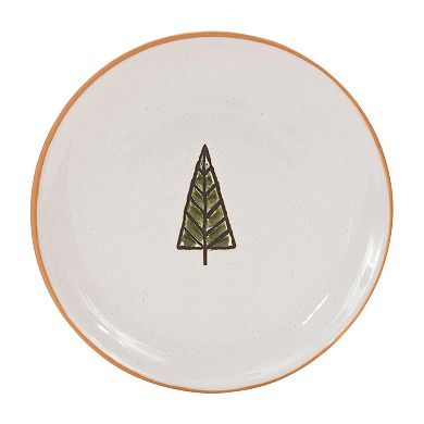 Melrose 4-Piece Ceramic Pine Tree Plate Set