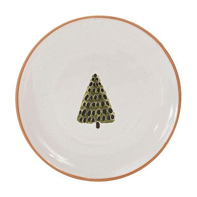 Melrose 4-Piece Ceramic Pine Tree Plate Set