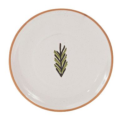 Melrose 4-Piece Ceramic Pine Tree Plate Set