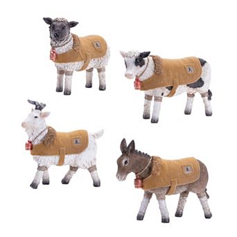 Melrose 4 pc Winter Farm Animals Figurine Set Table Decor