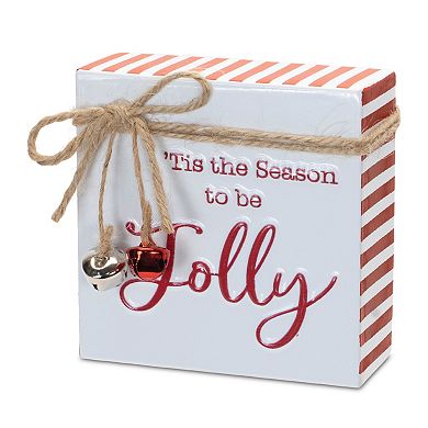 Melrose 2-pc. Metal Christmas Sentiment Sign Table Decor Set