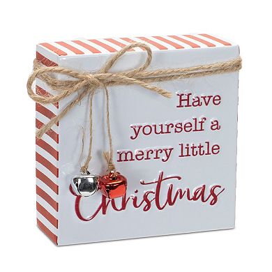 Melrose 2-pc. Metal Christmas Sentiment Sign Table Decor Set