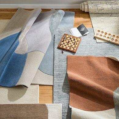 Town & Country Luxe Olso Abstract Colorblock Handcrafted Wool Area Rug