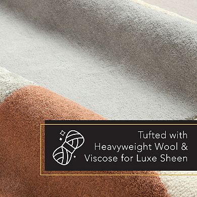 Town & Country Luxe Olso Abstract Colorblock Handcrafted Wool Area Rug