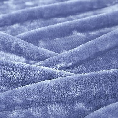 SUPERIOR Solid Fleece Medium Weight Ultra-Plush Throw Blanket