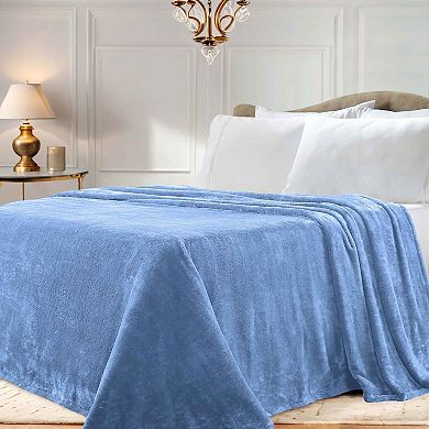 SUPERIOR Solid Fleece Medium Weight Ultra-Plush Throw Blanket
