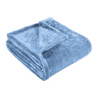 SUPERIOR Solid Fleece Medium Weight Ultra-Plush Throw Blanket