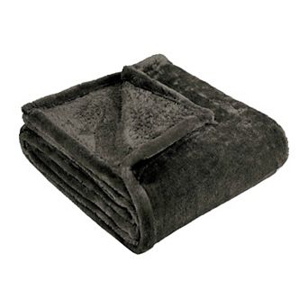 SUPERIOR Solid Fleece Medium Weight Ultra-Plush Throw Blanket